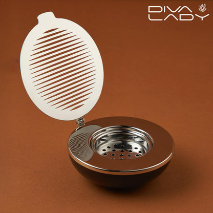 مبخرة دائرية بغطاء مزخرف