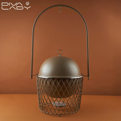 سخان طعام مدور مع حامل