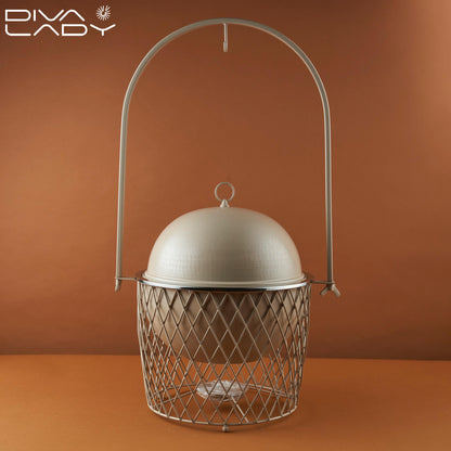 سخان طعام مدور مع حامل