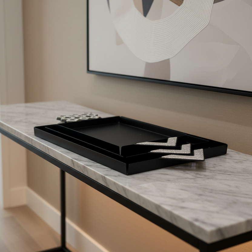 طقم صواني تقديم 3 قطع فاخر