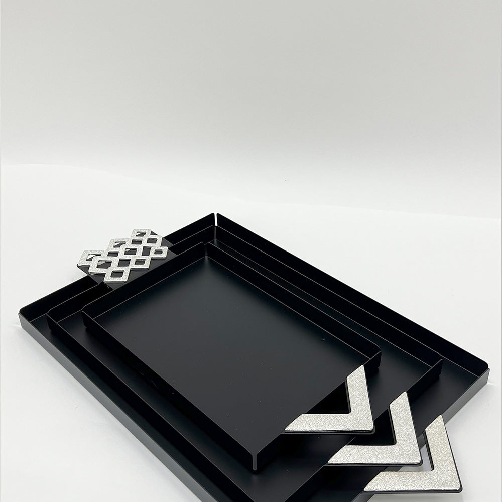 طقم صواني تقديم 3 قطع فاخر