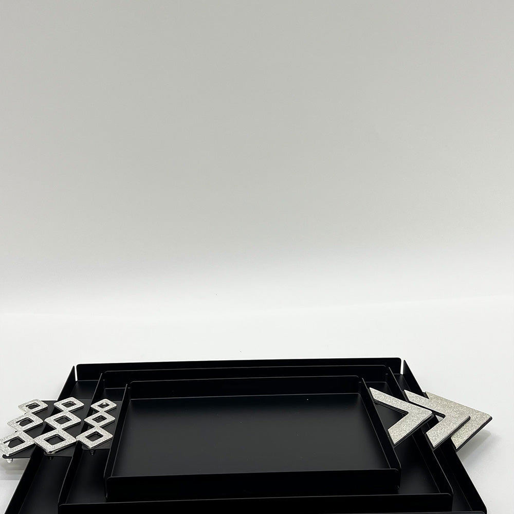 طقم صواني تقديم 3 قطع فاخر