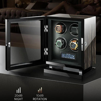 صندوق الساعات من خشب الأبنوس