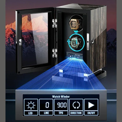 صندوق الساعات من خشب الأبنوس