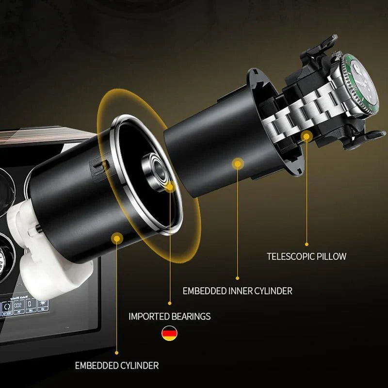 صندوق الساعات من خشب الأبنوس