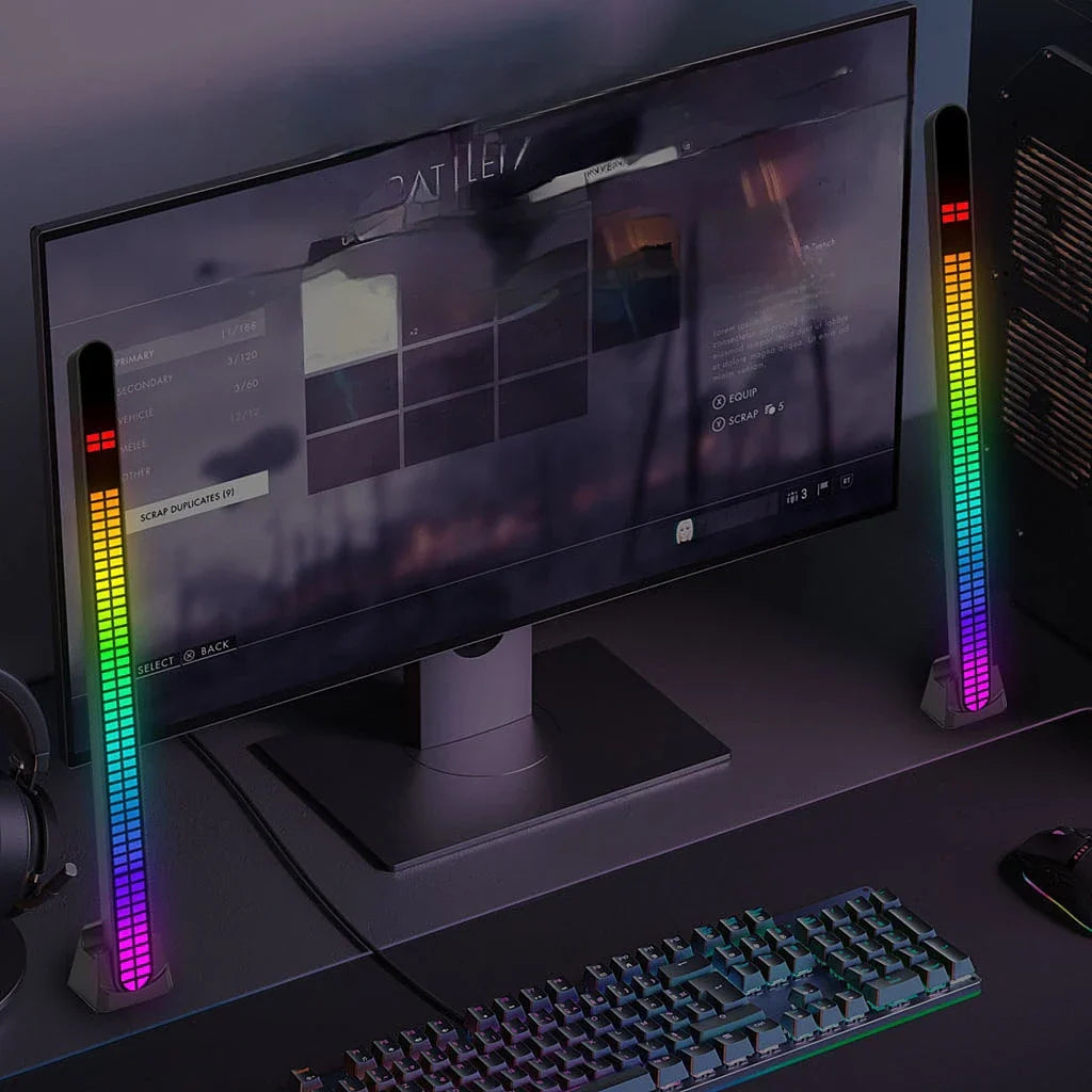 ضوء إيقاعي لاسلكي للتحكم بالصوت RGB،