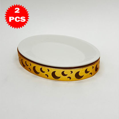 33x25 طبق تقديم صغير سيراميك مع حامل معدني