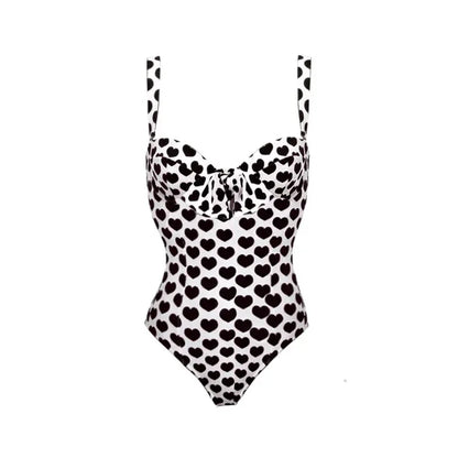 ملابس سباحة مطبوعة مع غطاء وتنورة