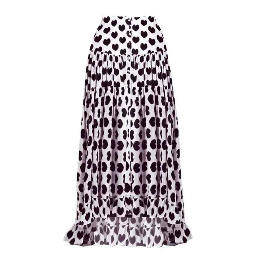 ملابس سباحة مطبوعة مع غطاء وتنورة