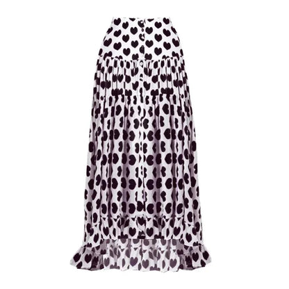 ملابس سباحة مطبوعة مع غطاء وتنورة