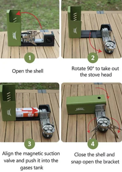 موقد غاز محمول قابل للطي