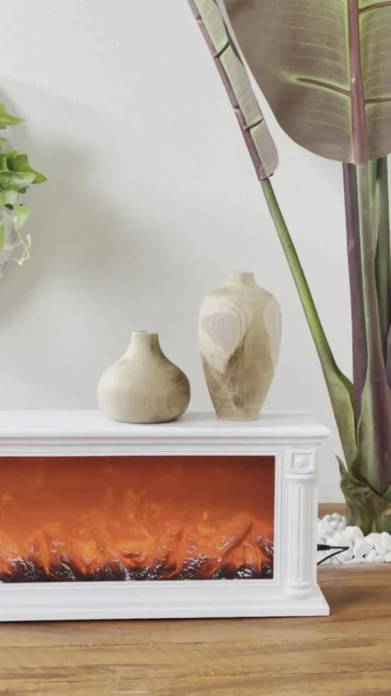 إضاءة ديكور على شكل مدفأة الحطب