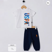 طقم بيبي بنقشة ملونة