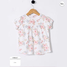 طقم بيبي بطبعة زهور