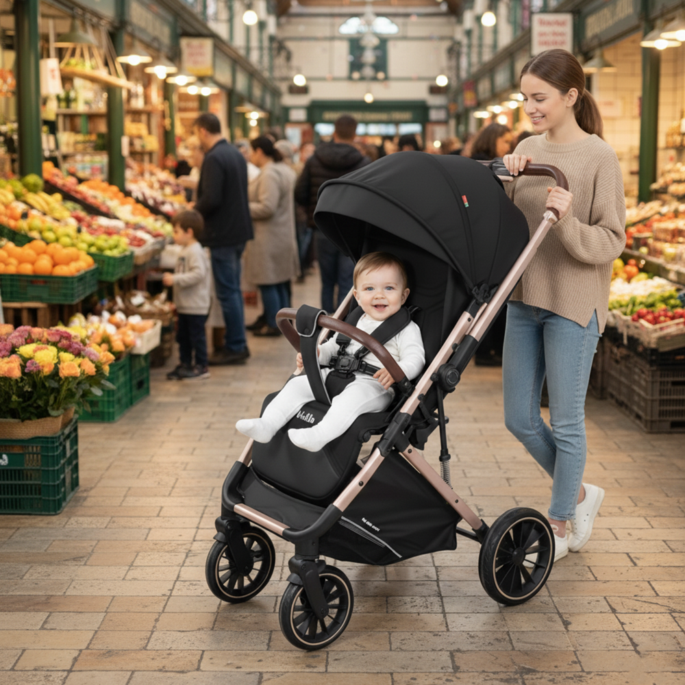 عربة اطفال يعجلات مرنة ومقعد مريح