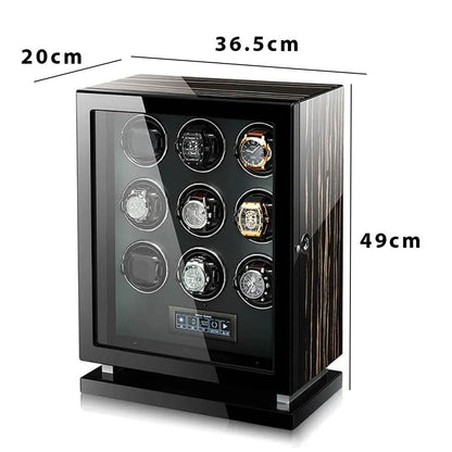 صندوق الساعات من خشب الأبنوس