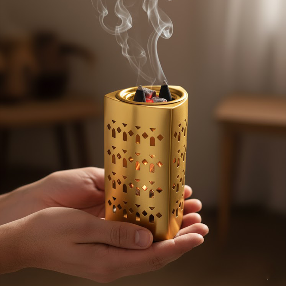 مبخر معدني فاخر بنقوش