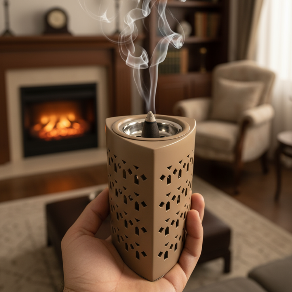 مبخر معدني فاخر بنقوش