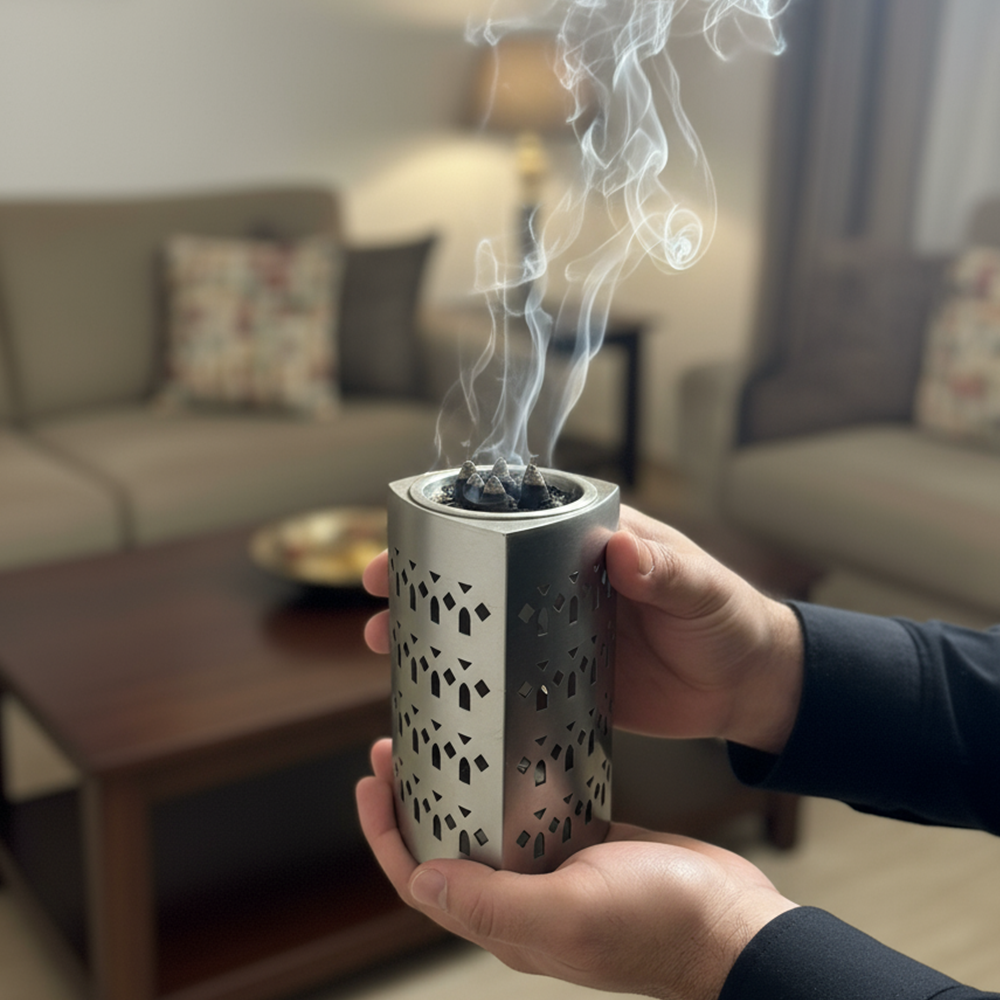 مبخر معدني فاخر بنقوش
