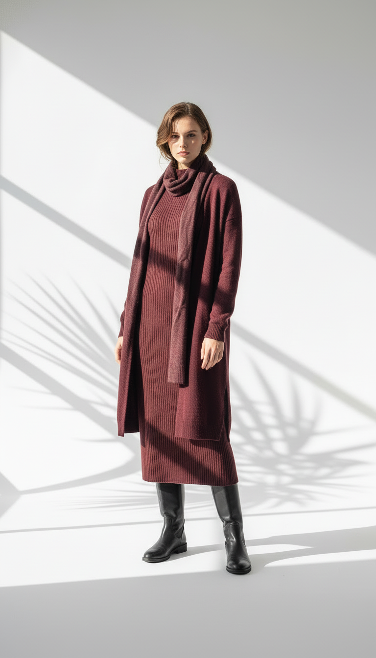 فستان نسائي مع اسكارف