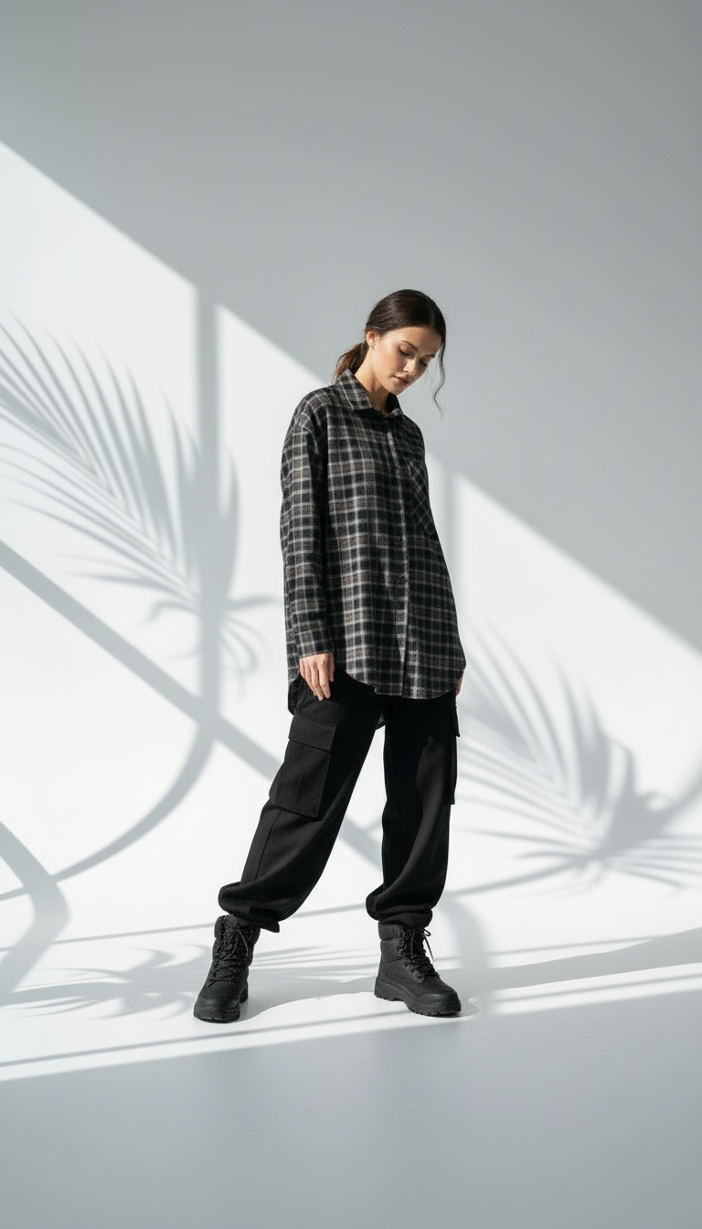 قميص كاروهات نسائي