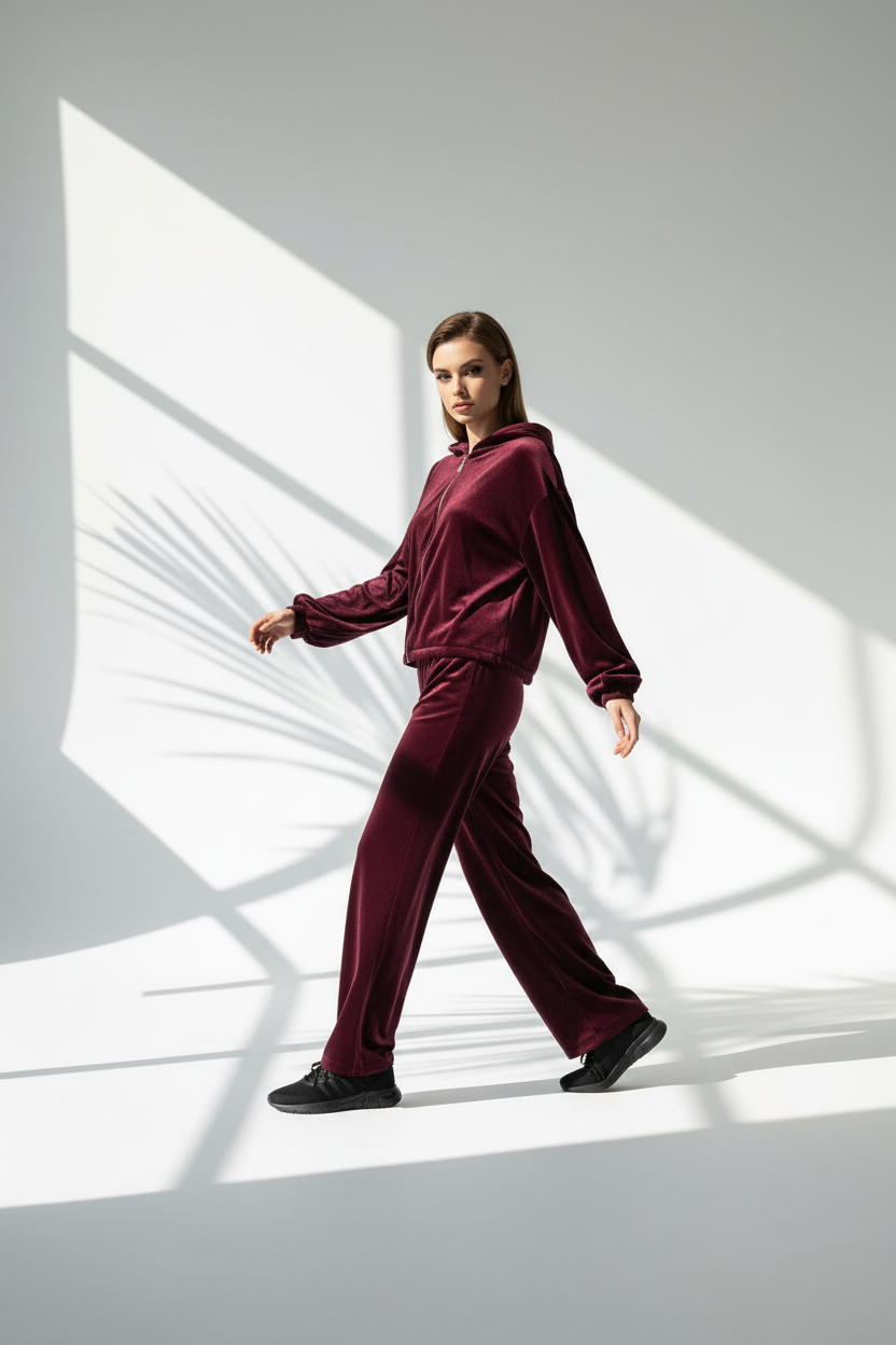 بدلة نسائي مخمل 3قطع