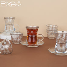 طقم استكانة وفنجان 18 قطعة