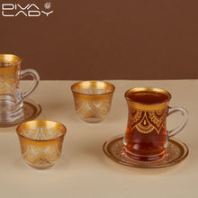 طقم استكانة وفنجان 18 قطعة