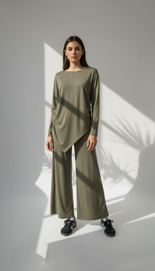 بدلة نسائي حواف غير متماثلة