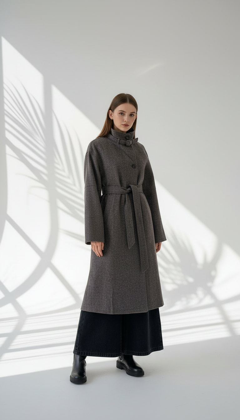 جاكيت جوخ نسائي مغلق بأناقة