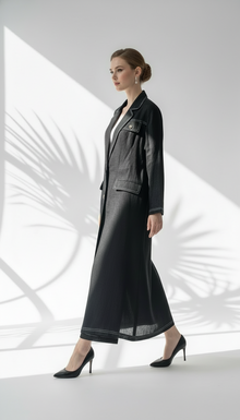 بدلة نسائي بجاكيت طويل