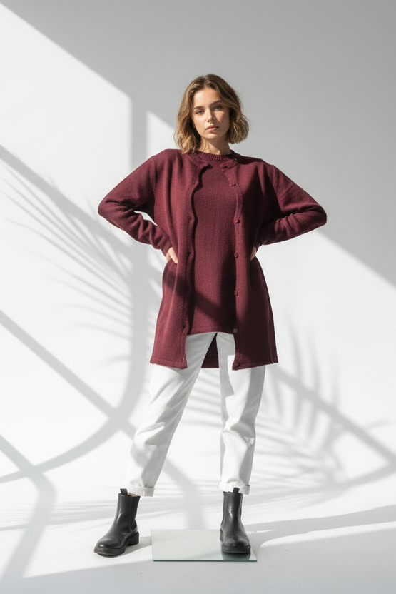 بلوزة مع جاكيت