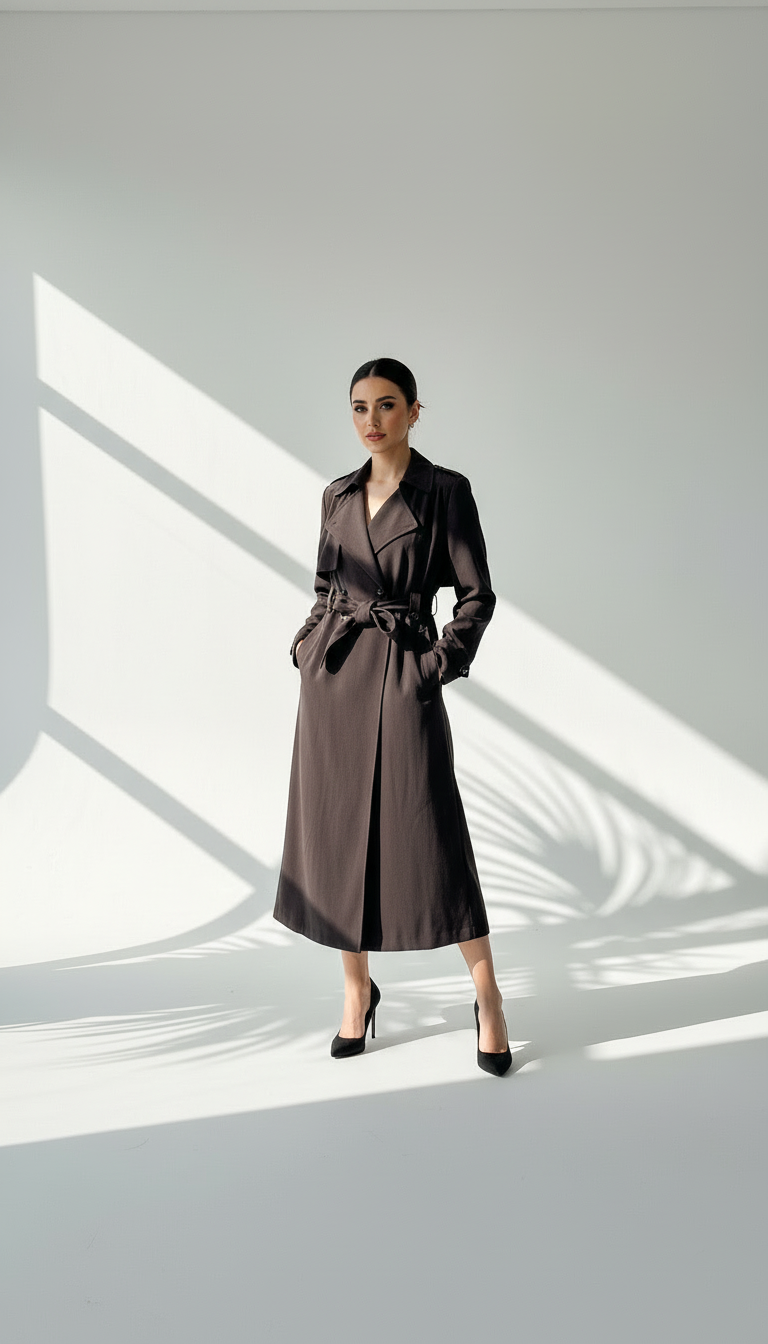 معطف أنيق بقصة عصرية محددة