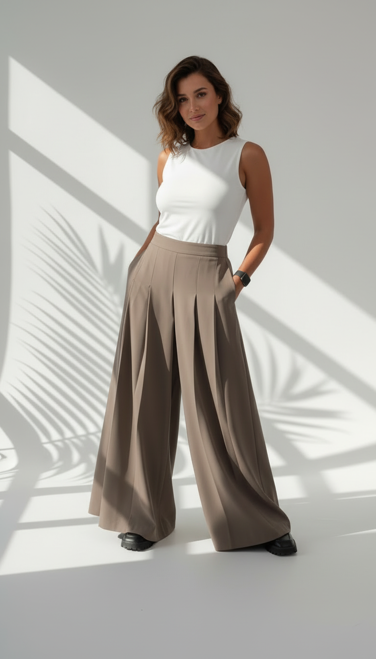 بنطلون رسمي عريض جدا