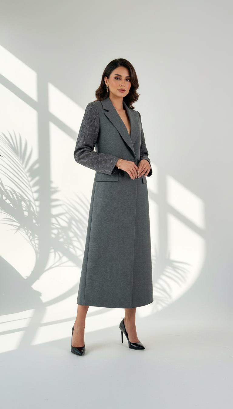 جاكيت نسائي طويل فخم