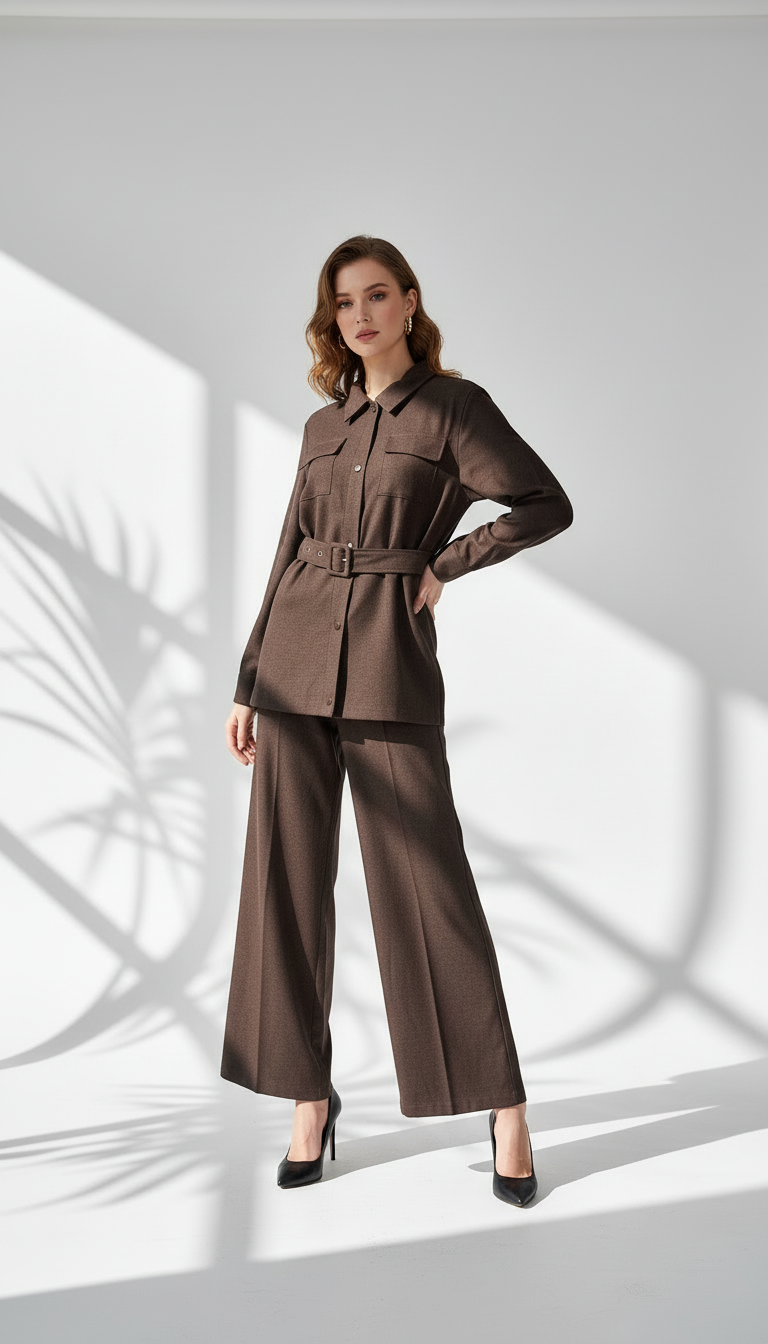 بدلة نسائي بحزام