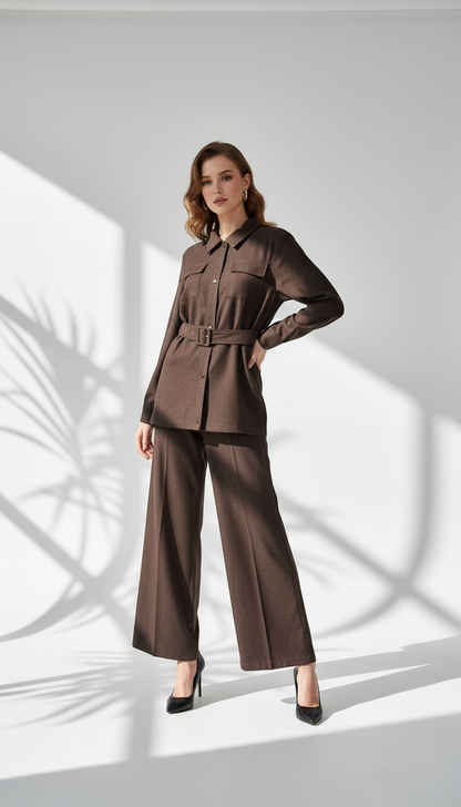 بدلة نسائي بحزام