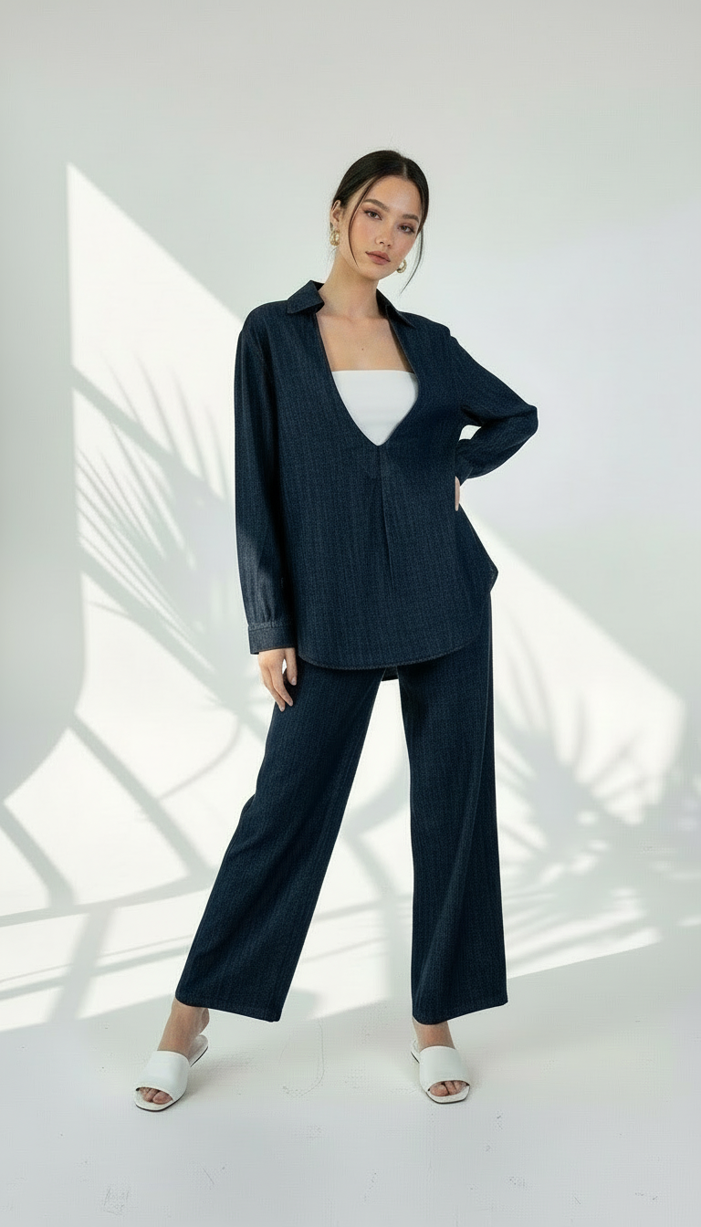 بدلة بقصة رسمية مريحة