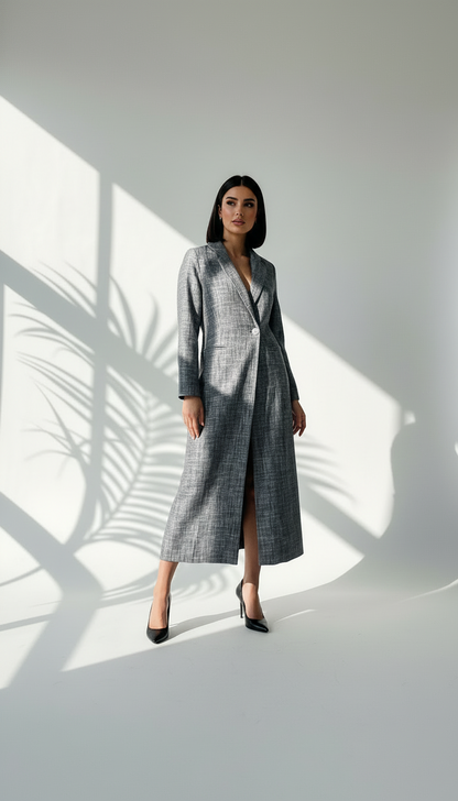 جاكيت لنن طويل