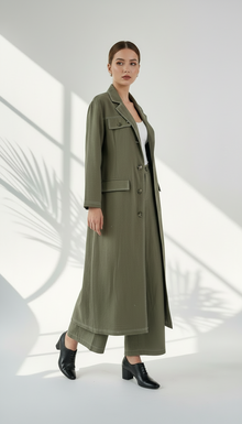 بدلة نسائي بجاكيت طويل