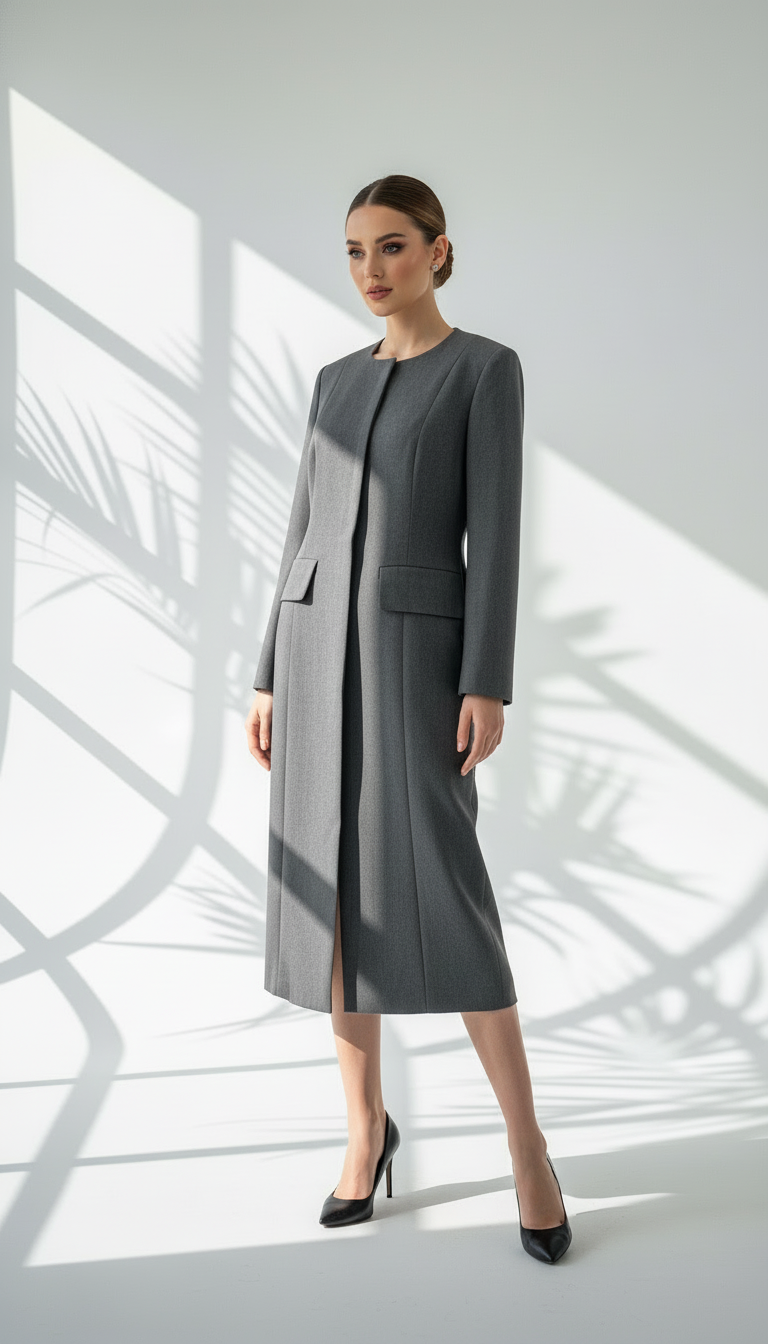 جاكيت طويل مفصل