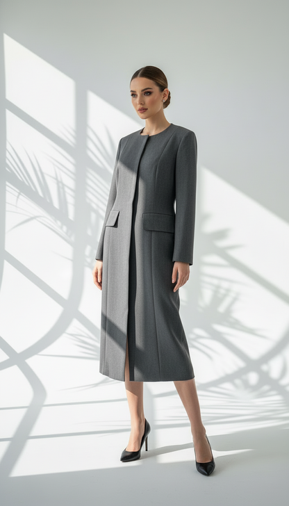 جاكيت طويل مفصل