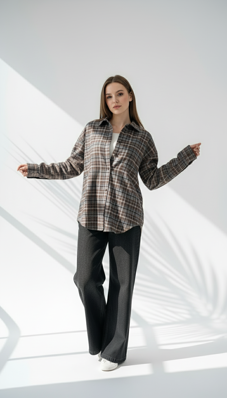 قميص كاروهات نسائي