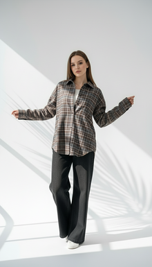 قميص كاروهات نسائي