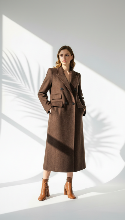 جاكيت جوخ نسائي بجيب مزدوج