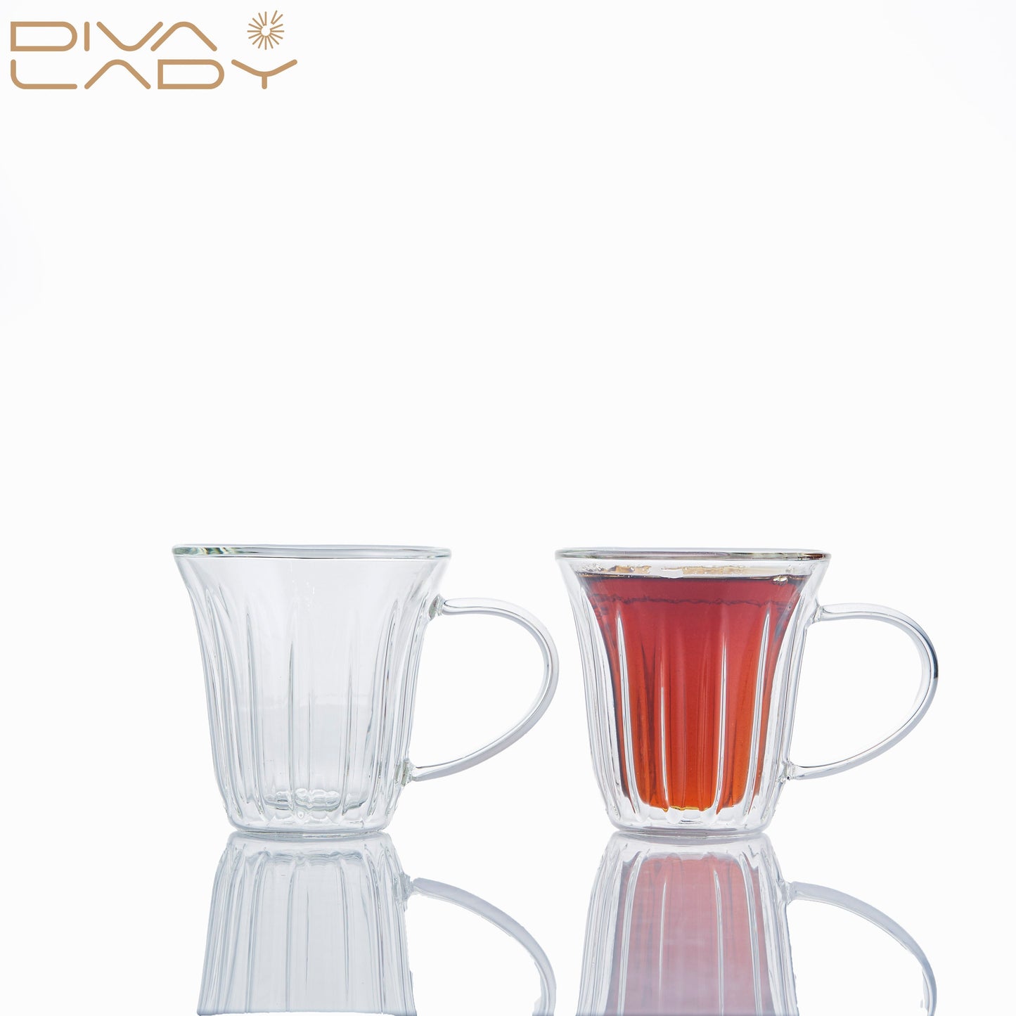 طقم مج زجاج 2 قطعة