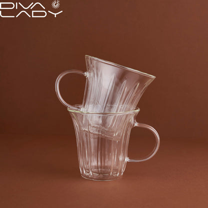 طقم مج زجاج 2 قطعة