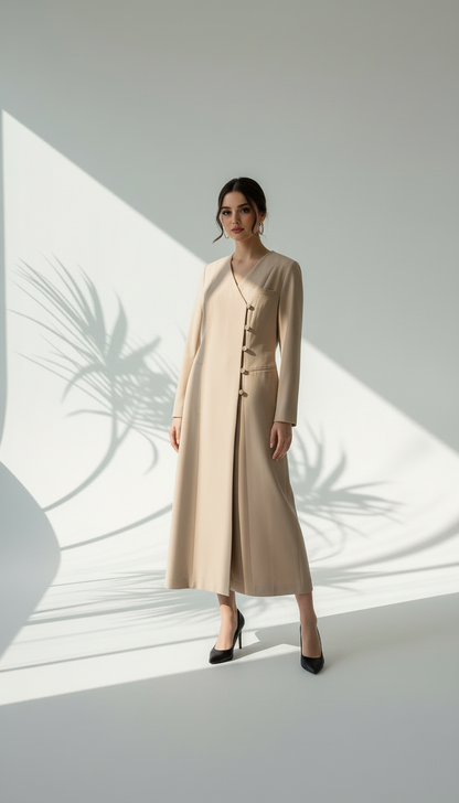 جاكيت نسائي ازرار جانبية