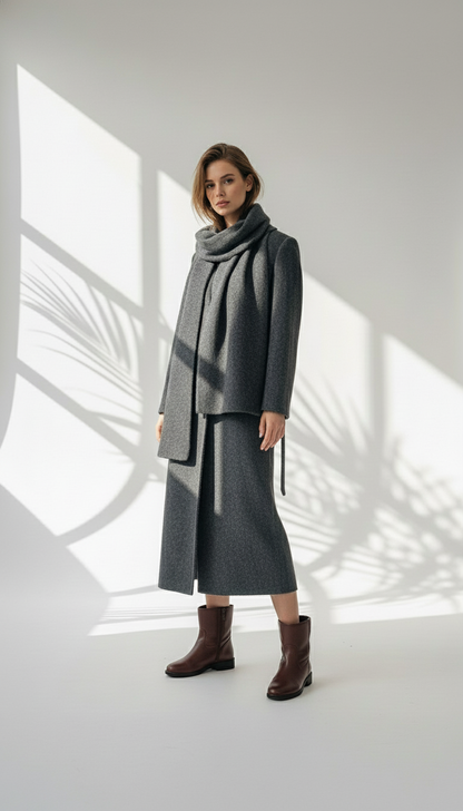 جاكيت نسائي اسكارف