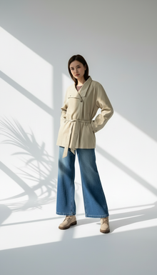 جاكيت نسائي محدد الخصر